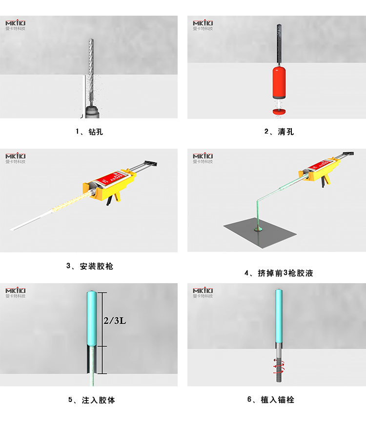 欢迎来电索取3D施工视频，2分钟学会植筋技术！